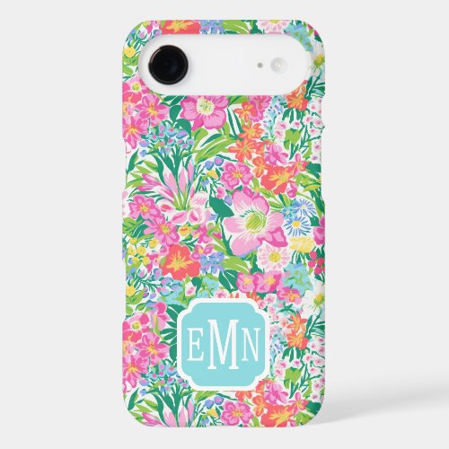 Pink Floral Garden Monogrammed iPhone 17 Air Case