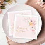 Pink Floral Garden Party Bridal Shower Napkins<br><div class="desc">Add garden charm to your bridal shower with these Pink Floral Party Napkins!
Perfect for outdoor or summer celebrations,  they feature a lovely pink floral design to complement your elegant garden theme.</div>