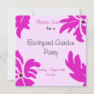 Pink Floral Garden Party Invitation