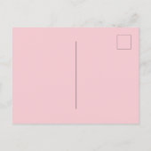 Pink floral geometric bridal shower invitation postcard (Back)