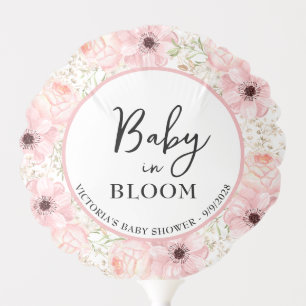 Pink Floral Girl Baby in Bloom Balloon