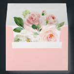 Pink Floral Girl Baby Shower Invitation Envelope<br><div class="desc">Matching Envelope for our Baby Girl Shower Invitation. This design features soft pink and white flowers it is perfect for your event. Matching items in our store Cava Party Design</div>