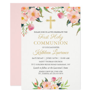 First Communion 1st Holy Communion Invitations Zazzle