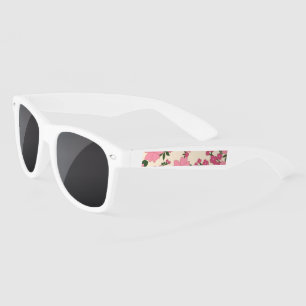 Pink Floral Girly Pretty Feminine Sunglasses