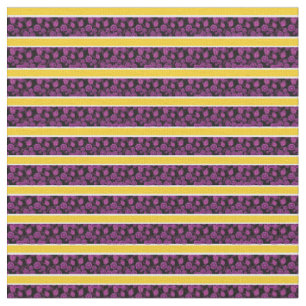 Pink floral-gold/white stripe - black/chose color fabric