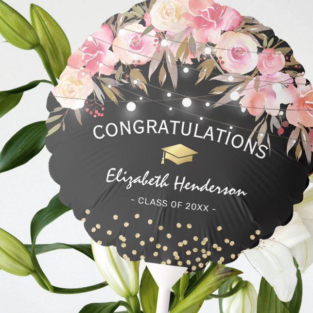 Pink Floral Graduation Class of 2025 Balloon (Creator Uploaded)