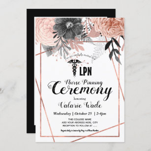 Pink Anemones Graduation Invitation and Announcement Front and Back 5x7