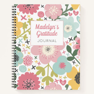 Pink Floral Gratitude Journal