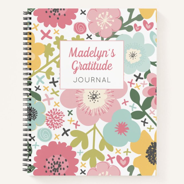 Pink Floral Gratitude Journal (Front)