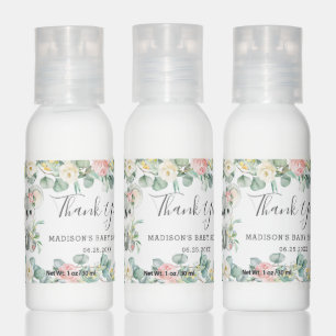 Pink Floral Greenery Koala Baby Shower Birthday Hand Lotion