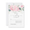 Pink Floral Greenery Splashes Wedding RSVP