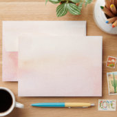 Pink Floral Greenery Watercolor Envelope | Zazzle