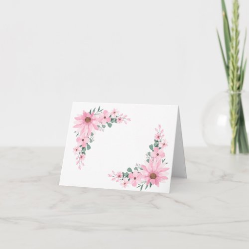 Pink Floral Greeting Cards