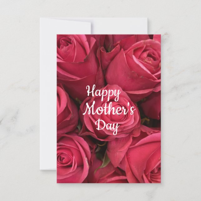 Pink Floral Happy Mother's Day Card (Front)