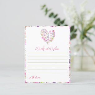 Pink Floral Heart Baby In Bloom Advice 