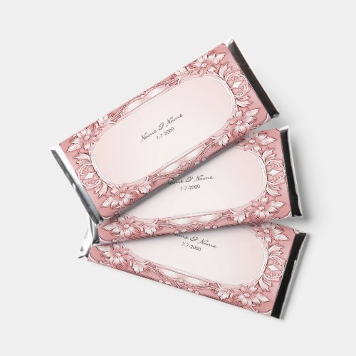 Pink Floral Hershey Bar Favors