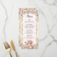 Pink Floral High Tea Party Bridal Birthday Baby Menu | Zazzle
