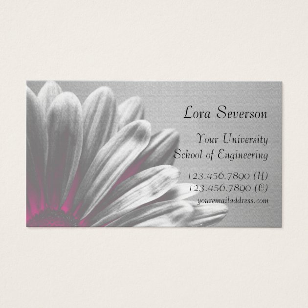 Pink Floral Highlights Graduate Business Card