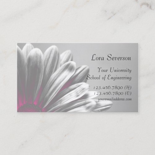 Pink Floral Highlights Graduate Business Card Templates