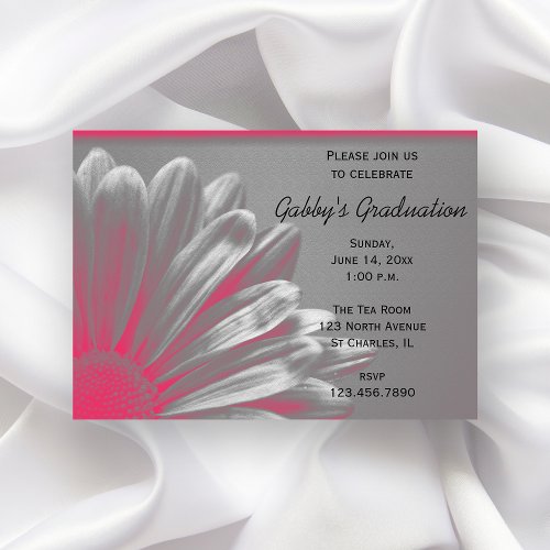 Floral Highlights Graduation Party Invitation