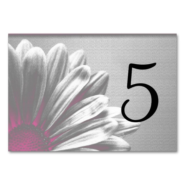 Pink Floral Highlights Table Numbers (Front)