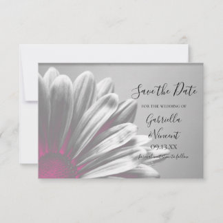 Pink Floral Highlights Wedding Save the Date