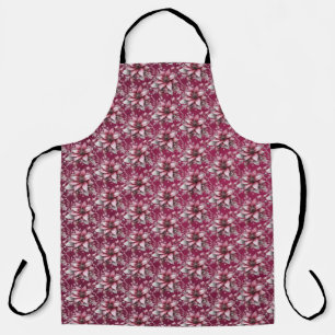 Pink Floral Holiday Apron