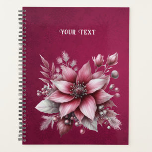 Pink Floral Holiday Planner
