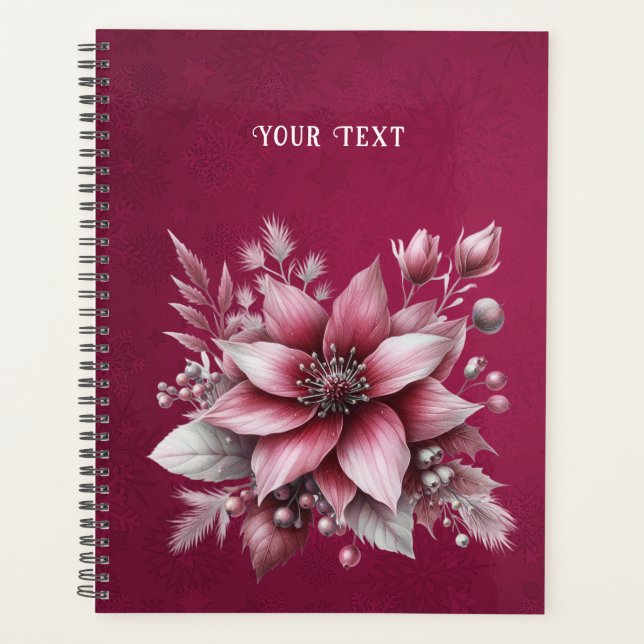 Pink Floral Holiday Planner (Front)