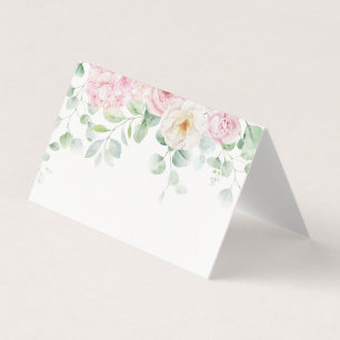 Pink Floral Hydrangea Bloom Place Card Table Decor