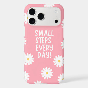 Pink Floral Inspiration – Small Steps Every Day iPhone 17 Pro Max Case