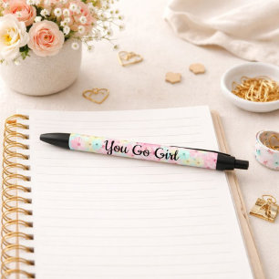 Pink Floral Inspirational Pen