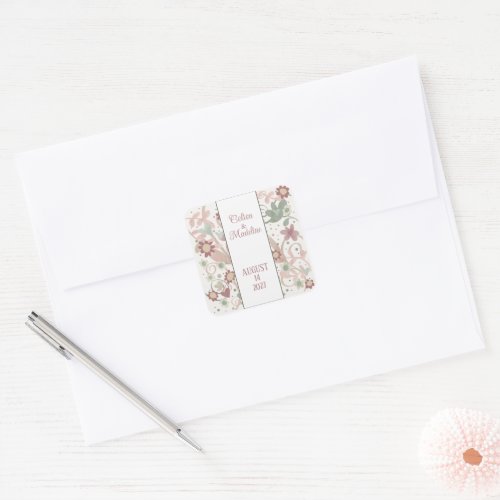 Pink Floral Inspirivity Wedding Elegant stickers 