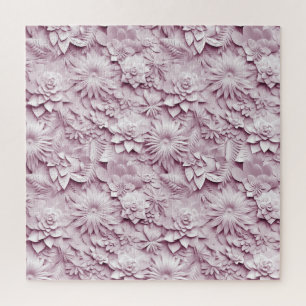Pink Floral Jigsaw Puzzle