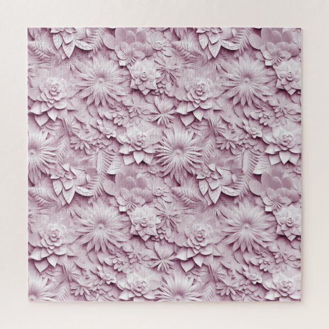 Pink Floral Jigsaw Puzzle (Vertical)