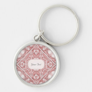 Pink Floral Keychain