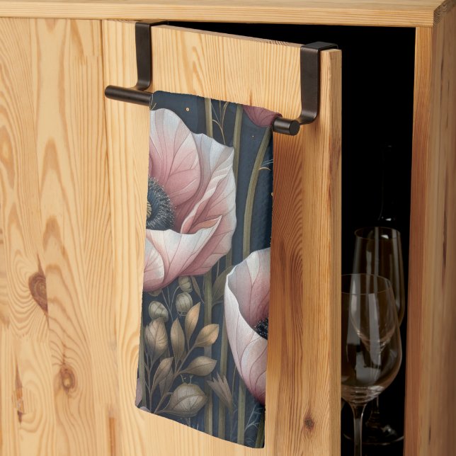 Pink Floral                                   Kitchen Towel (Thirds Fold)