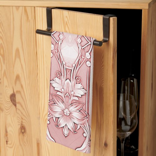 Pink Floral Kitchen Towels