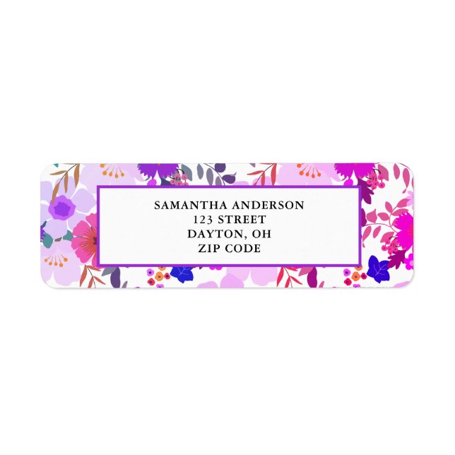 Pink Floral  Label (Front)