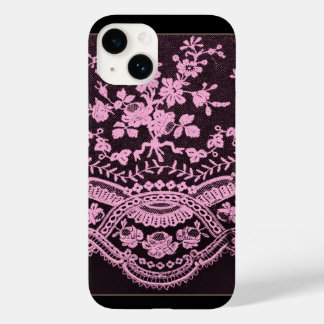 Pink Floral Lace Case-Mate iPhone 14 Case
