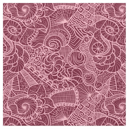 Pink Floral Lace Fabric