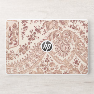 Pink Floral Lace HP Laptop Skin