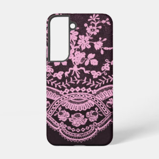 Pink Floral Lace Samsung Galaxy S22 Case