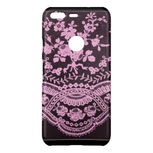 Pink Floral Lace Uncommon Google Pixel Case