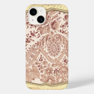 Pink Floral Lace With Roses Case-Mate iPhone 14 Case
