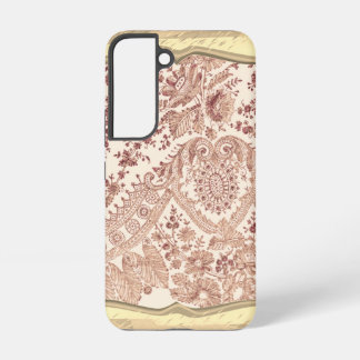 Pink Floral Lace With Roses Samsung Galaxy S22 Case