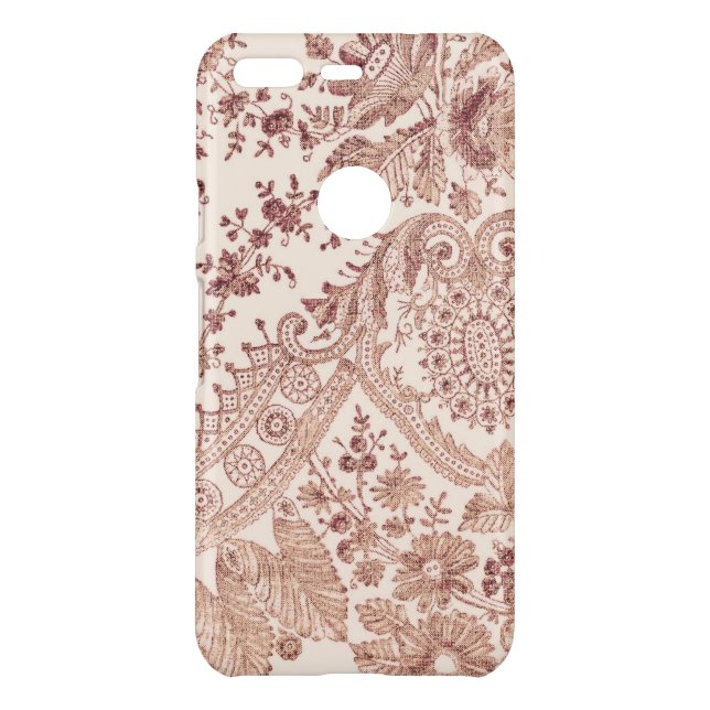 Pink Floral Lace With Roses Uncommon Google Pixel Case (Back)