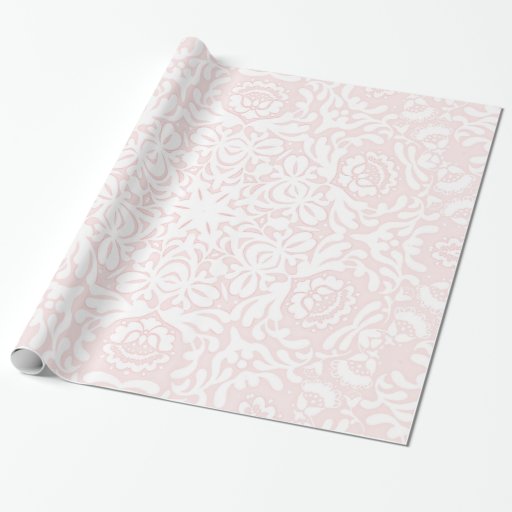 Pink Floral Lace Wrapping Paper | Zazzle