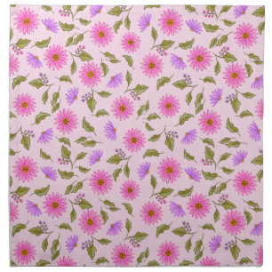 Pink Floral Lacy Daisy Cloth Napkin