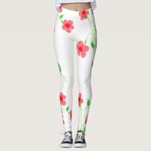 Pink Floral Leggings